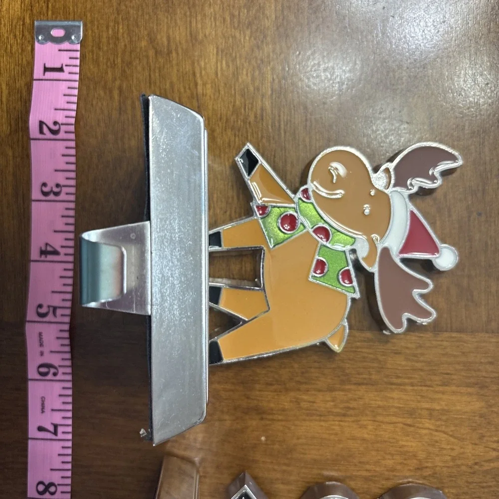 VTG Moose Stocking Holder Hanger Christmas Holiday Decor Metal Silver Tone‎ 4